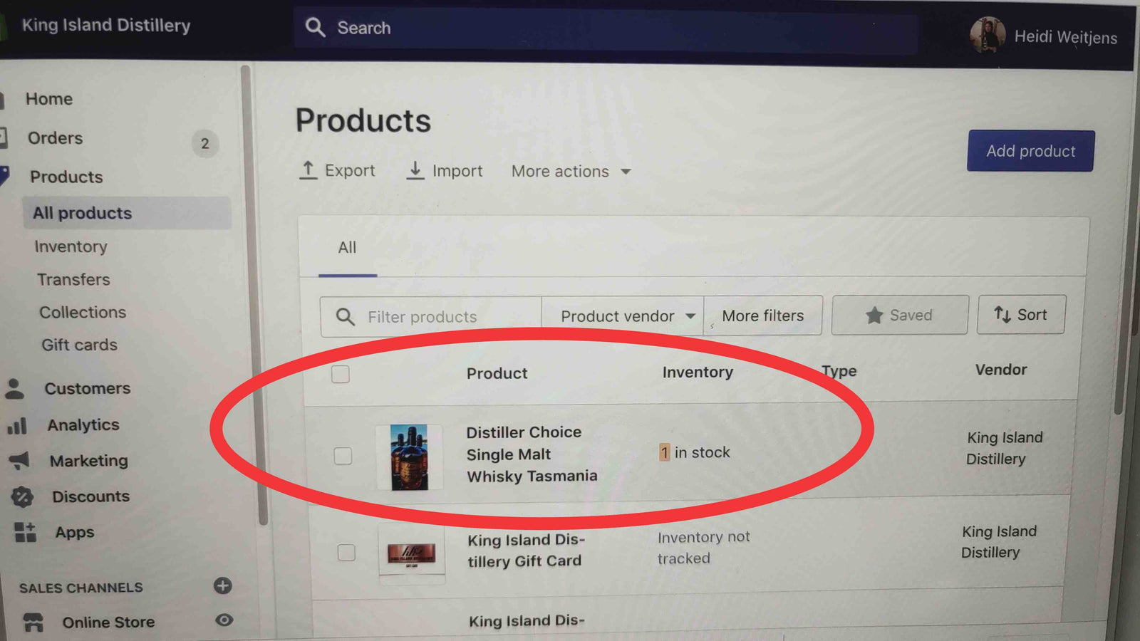Last bottle of batch #1 Whisky about to sell out online