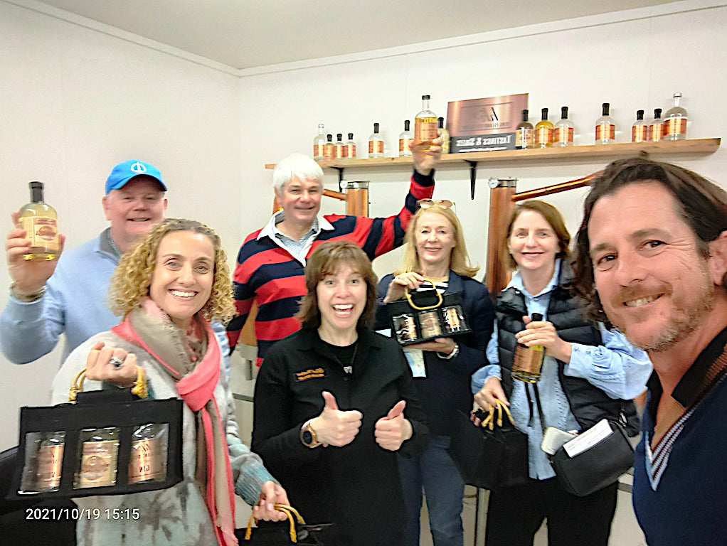 Tour Group jetted directly from Brisbane at King Island Distillery 19 Oct 2021