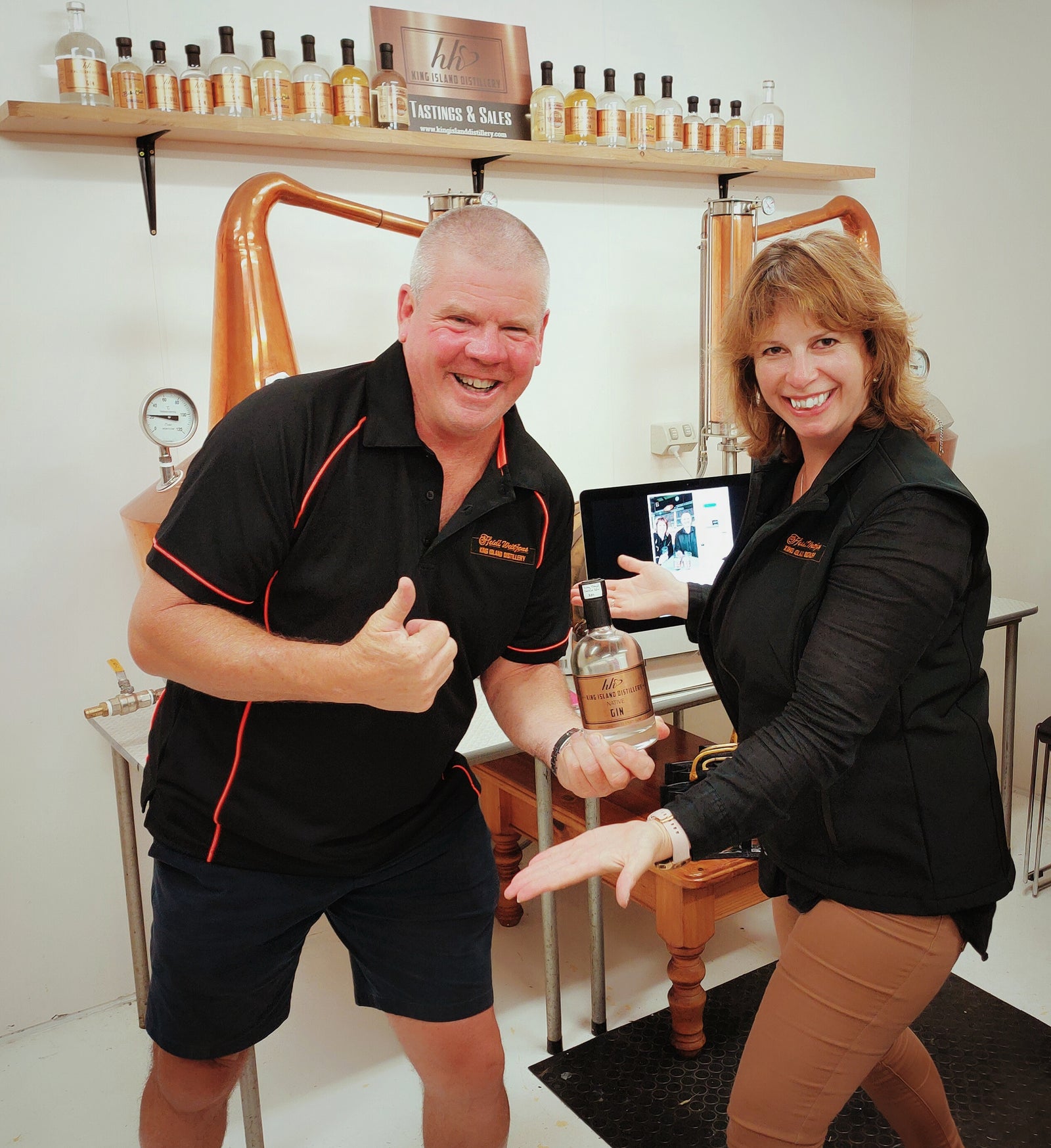 King Island Distillery Pty Ltd Tasmania spirits merchandise brand Polo t shirt for sale