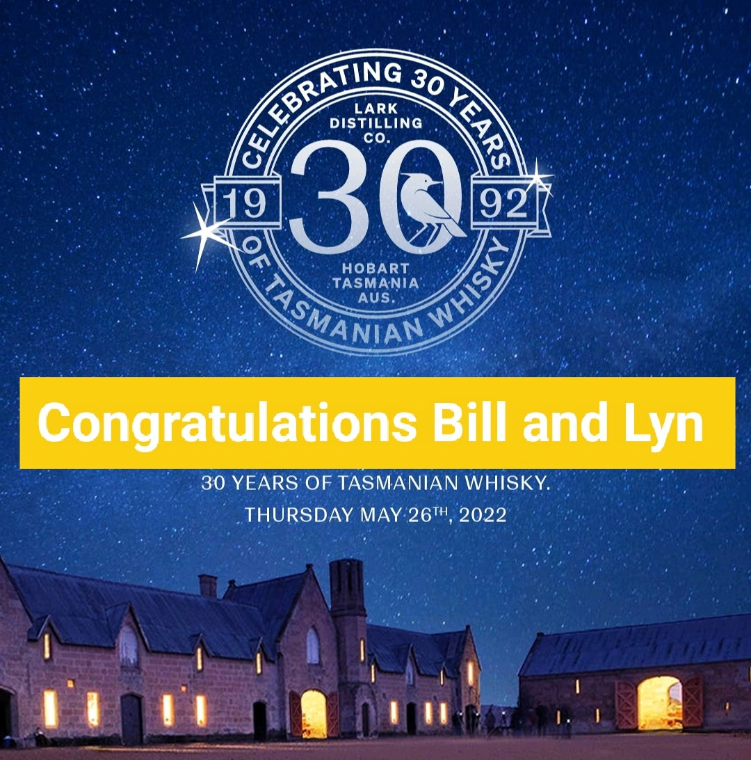 Congratulations-bill-and-lyn-lark-Tasmanian-whisky