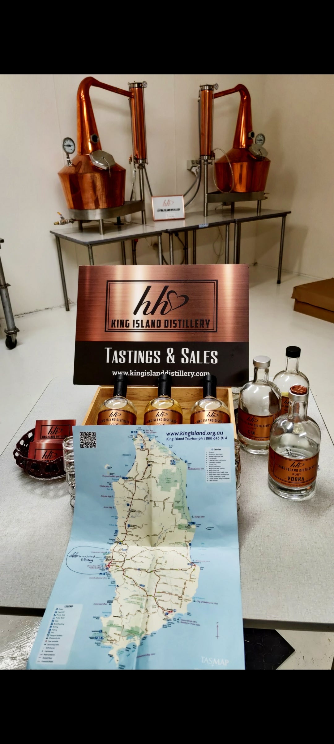 King Island Distillery Pty Ltd Tasmania spirits cellar door sales and spirit tasting with Heidi Weitjens