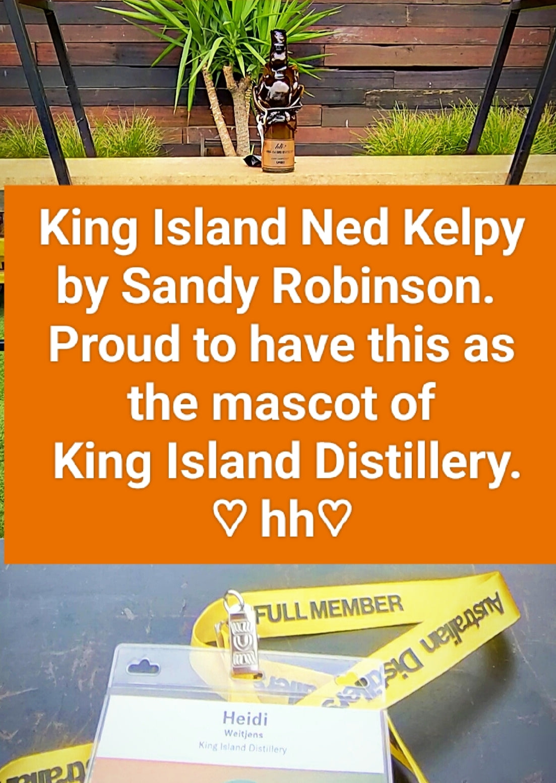 Ned-kelpy-mascot-king-island-distillery