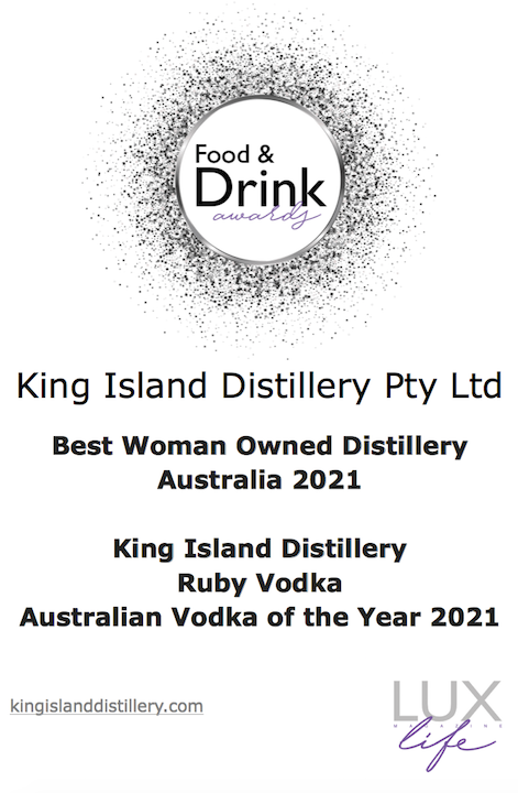 Best woman owned distillery Australia Lux Life food and drink awards